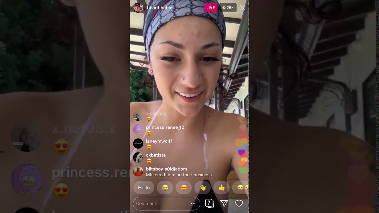 Bhad Bhabie Instagram Live 22/8/19.