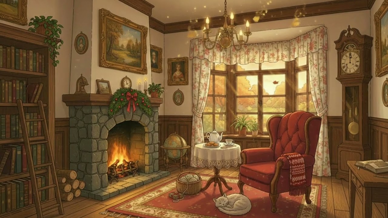 Oldies Music Playing in Another Room | Relaxing 1940s Vintage Jazz and Cozy Winter Ambience