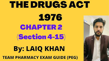 THE DRUGS ACT 1976 - Chapter 2 (Section 4-15)
