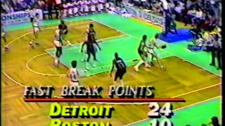 NBA Greatest Duos: Larry Bird \& Kevin McHale vs Pistons (1986)