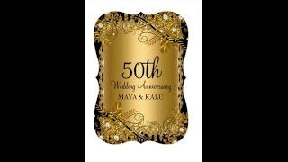 Famous 50th Anniversary Maya &  Kalu Chetwani Wealth