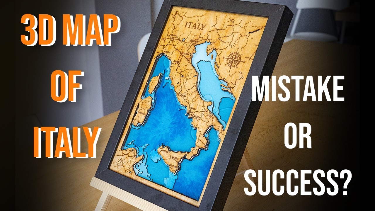 New Experiment with 3D Map of Italy and Epoxy Resin: Mistake or Success?