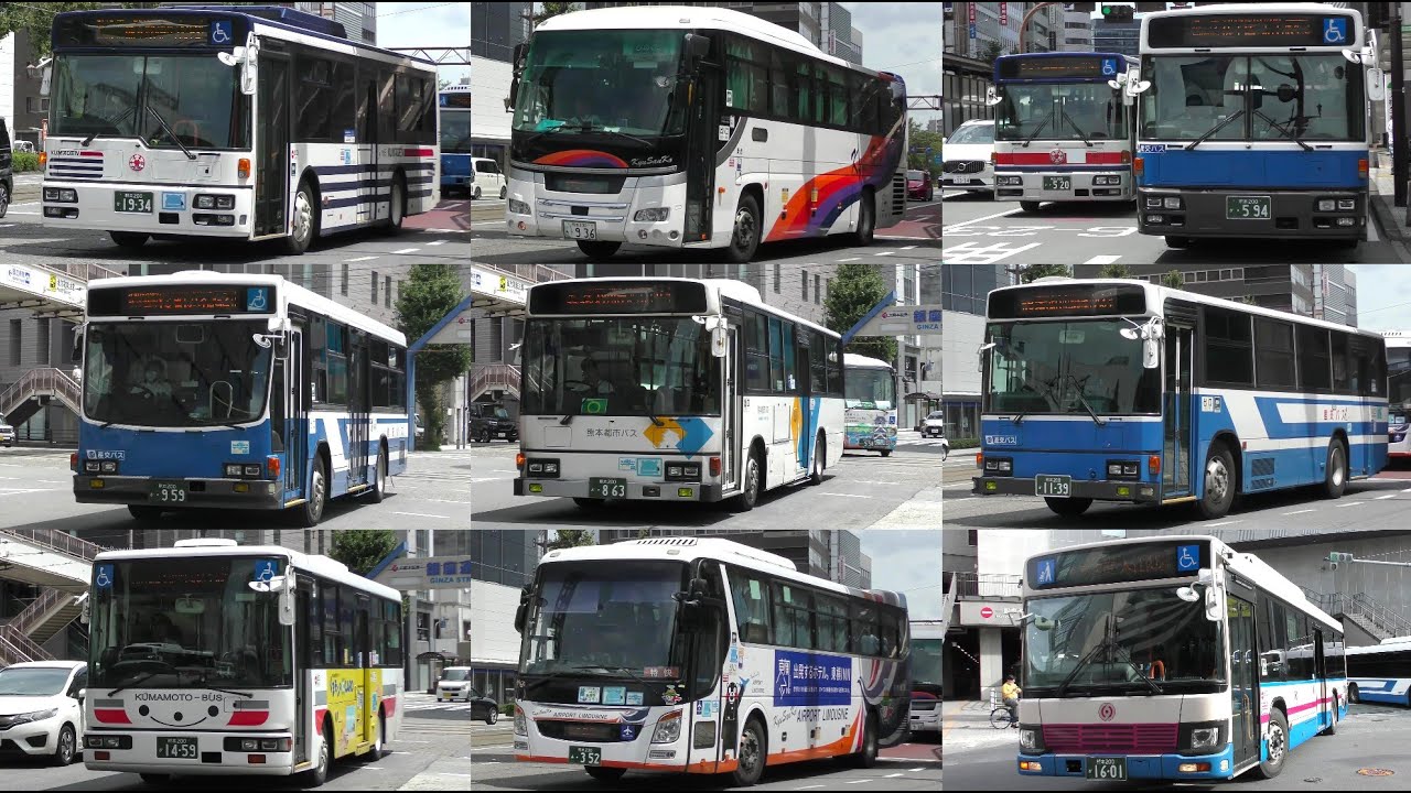 バスの行列を眺める＠熊本市(桜町BT・市役所前)