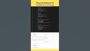 Must Know #react material UI TextField form attributes concept #shorts #hindi