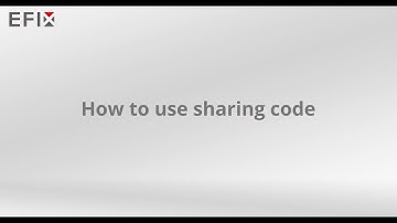 How to use a sharing code on EFIX eField