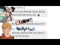 | Haikyuu Text | Atsumu, Kenma, and Tsukishima Lyric Prank the Gc?! Blonde Boyz!