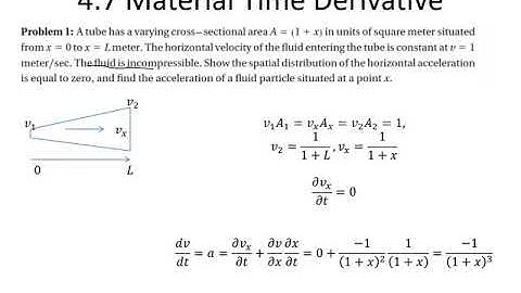 4.7 Material Time Derivative
