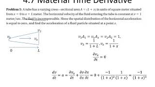 4.7 Material Time Derivative