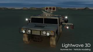 LightWave 3D Classic: Hummer scene rendered