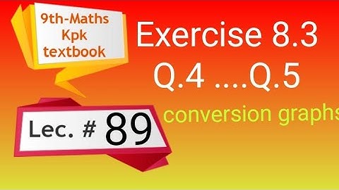 Exercise 8.3 , Q4 , Q5, Conversion graphs, pushto tutor , tutor tech, Lecture 89 , Maths class 9th