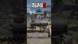 RDR2 OIL Wagon Explosion | Low VS Ultra #rdr2 #shorts #gaming #graphics #reddeadredemption2