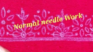 Aari Work With Normal needle | Hand Embroidery