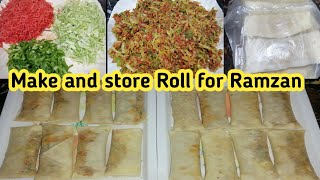 Frozen item for Iftar & Roll folding method and stuffing & make and store for Ramzan