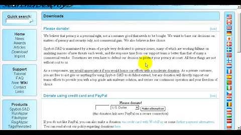 Download Spybot Search and Destroy