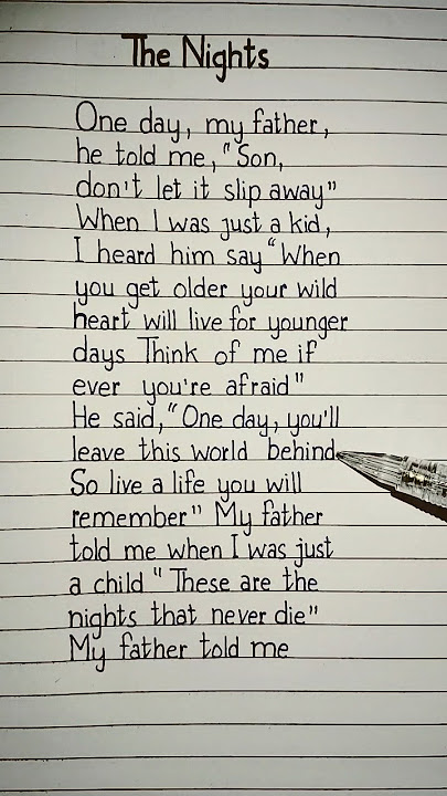 The Nights ~ Song by Avicii