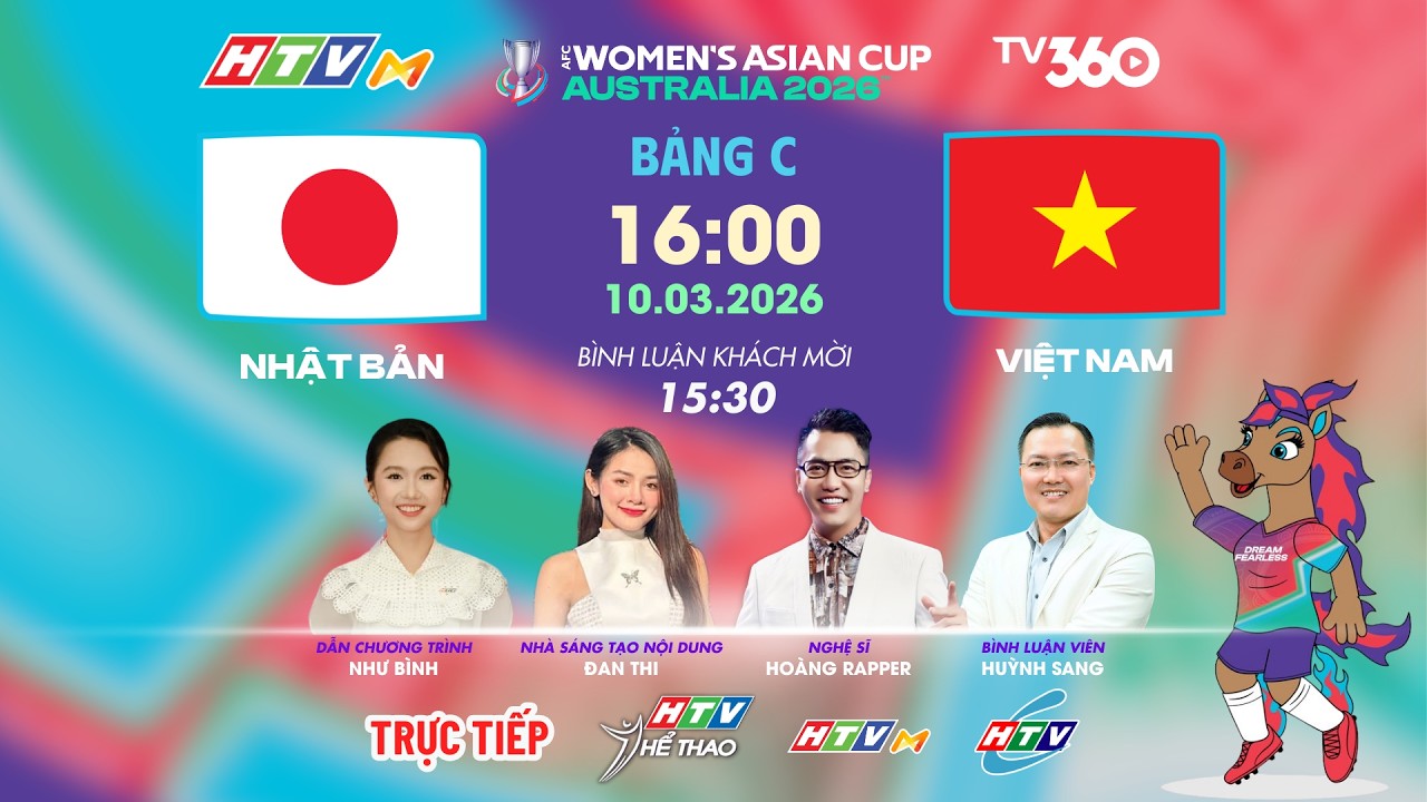 🔴TRỰC TIẾP: BÌNH LUẬN GIỮA TRẬN | VIỆT NAM - NHẬT BẢN | VCK BÓNG ĐÁ NỮ VÔ ĐỊCH CHÂU Á 2026 | 10/3