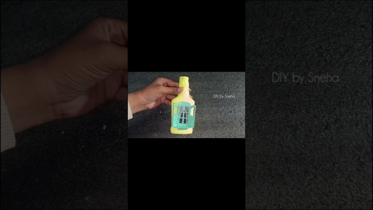 Bottle decoration idea 💡😄..... With open window 🪟🥰 