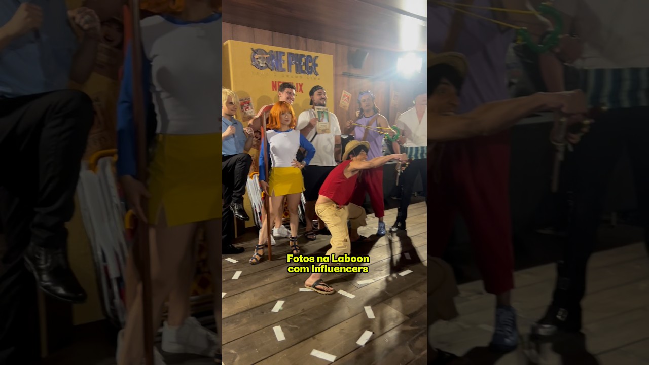Luffy, Zoro, Nami, Usopp e Sanji One Piece Cosplayers Netflix Laboon Copacabana Rio de Janeiro