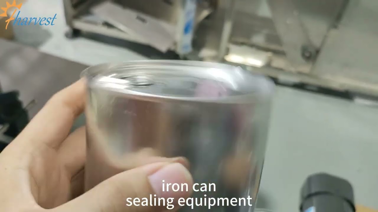 iron tin can sealing machine, Real shot of a fully automatic tin can sealing machine production line