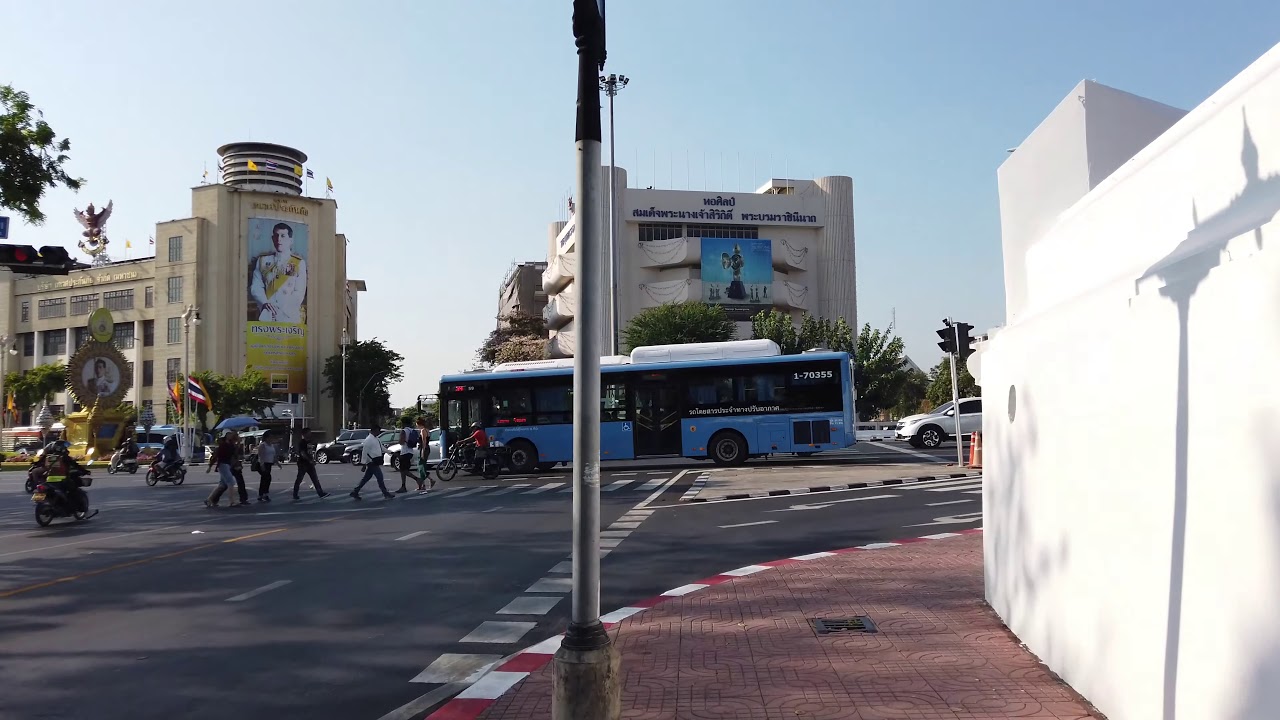 4K Virtual Walking Tours in BANGKOK _ Thailand - Giant Swing to Khao San - 4K 60fps (UHD)-