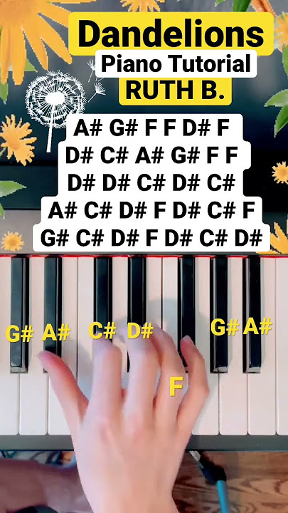 Dandelions Ruth B. Piano Tutorial | 🌼🌼 #shorts #dandelions #ruthb #pianotutorial
