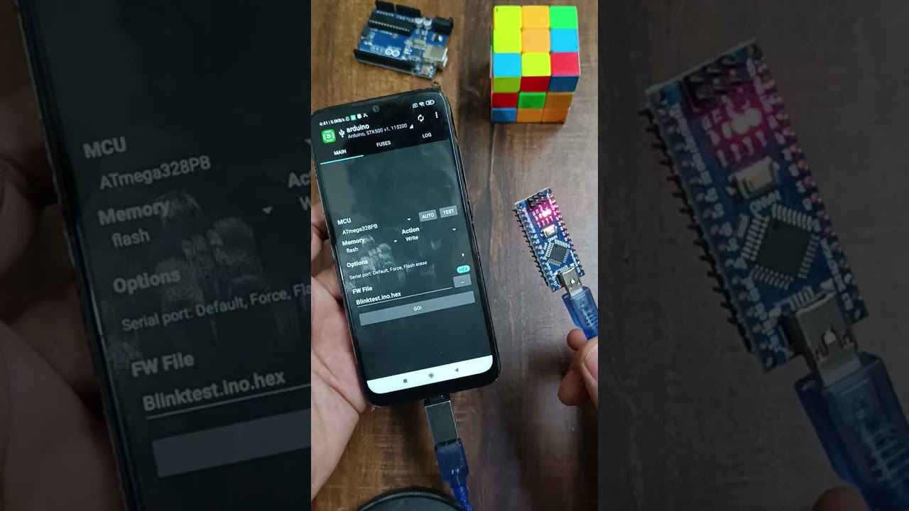 How to flash Arduino hex file program using Android app to Arduino nano uno mega and AVR MCU