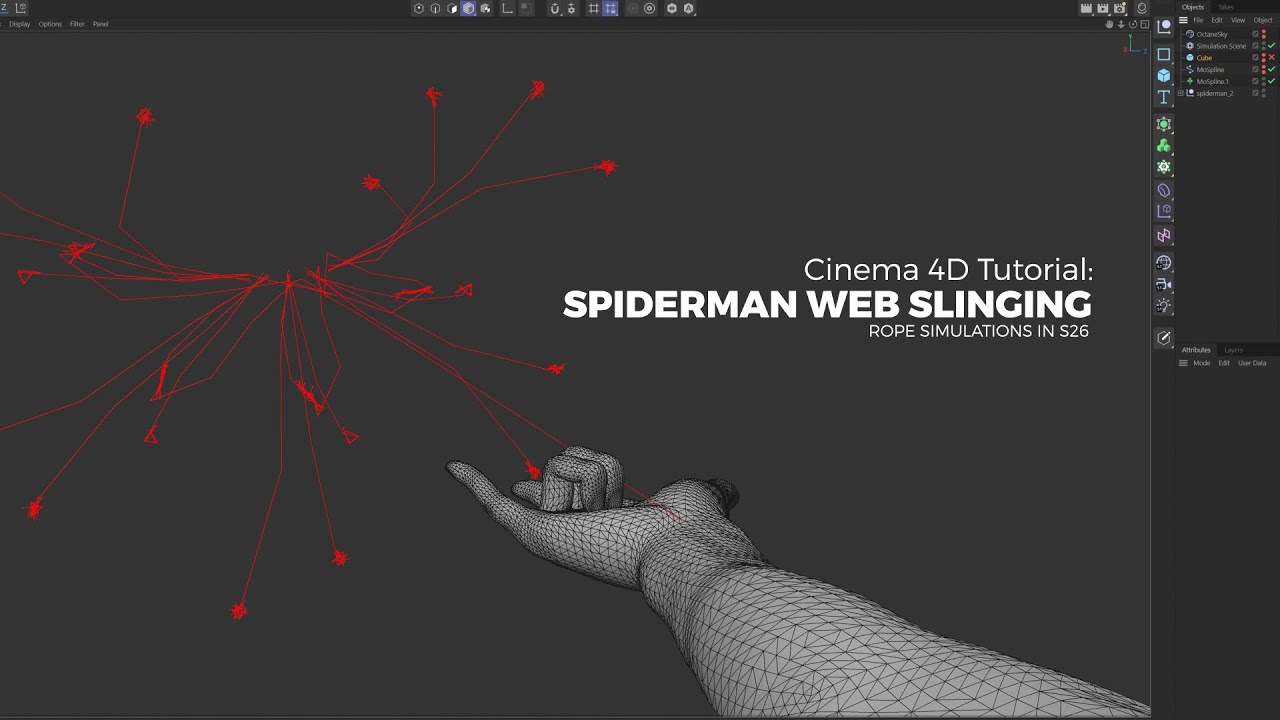 C4D S26 Tutorial Using Rope Simulation For Spiderman Web Sling YouTube Maxresdefault