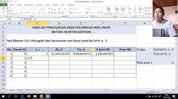 Contoh soal dan pembahasan mencari akar persamaan non linear menggunakan metode newton raphson