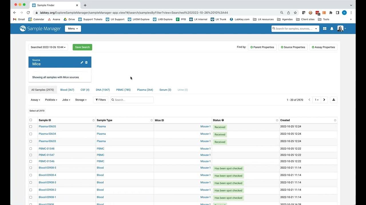 Creating and saving reports with Sample Finder LabKey Sample Manager YouTube