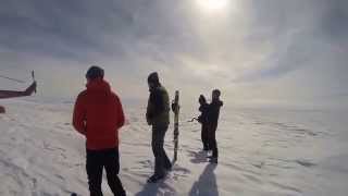 Greenland Traverse: Drop-off on Hahn Glacier