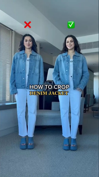 HOW TO CROP DENIM JACKET😍 #youtubeshorts #shortvideo #shortfeed