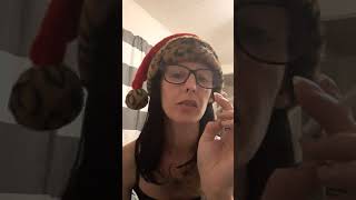 smoking 120 in a santa hat