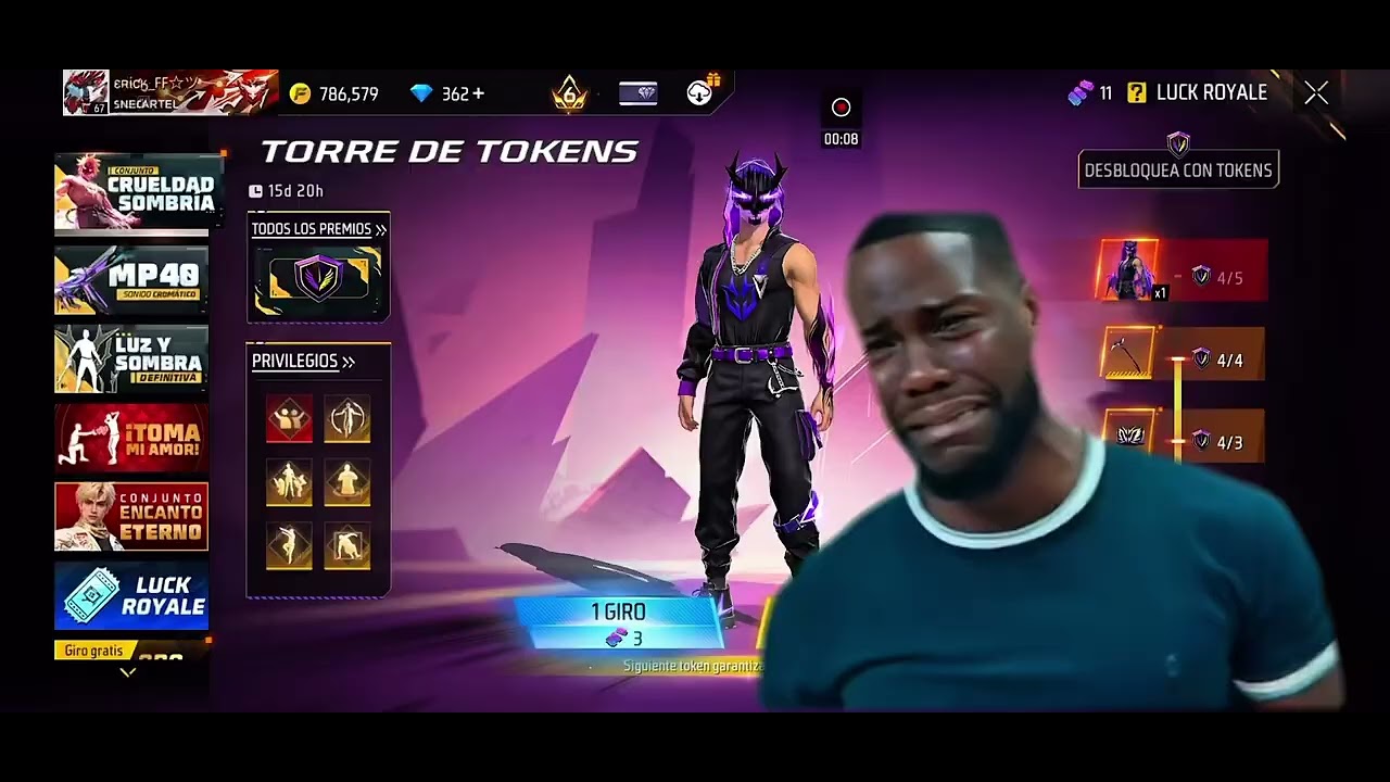 Saqué el traje Legendario Luz y Sombra en Free Fire. 