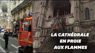 Les images du violent incendie à la cathédrale de Nantes