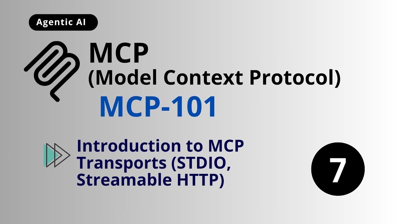 Class-07: Model Context Protocol - Introduction to MCP Transports (STDIO, Streamable HTTP)