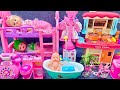 13 Minutes Satisfying with Unboxing Barbie Princess Pink Bed and Kitchen Collection Toys Review｜ASMR