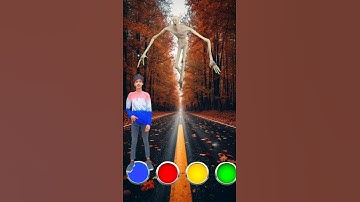 I jump on colour ball to dinosaur, monster, Siren head, zombie #shorts #youtubeshorts