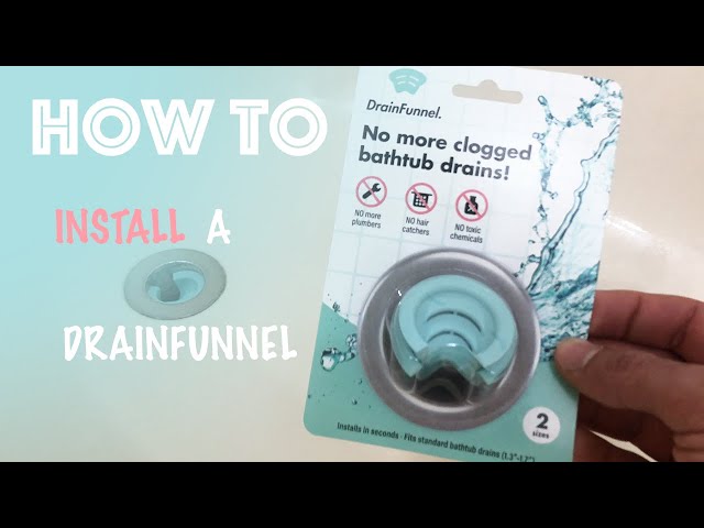DrainFunnel Bathtub Drain Funnel for Hair Clog Prevention, 2 Size