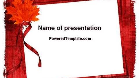 Autumn Frame PowerPoint Template by PoweredTemplate.com