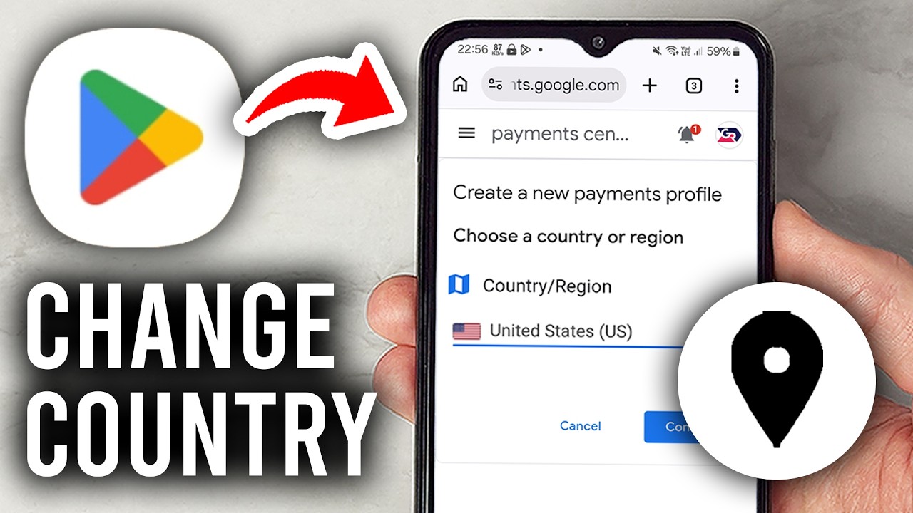 How To Change Country/Region In Google Play Store - Full Guide - YouTube
