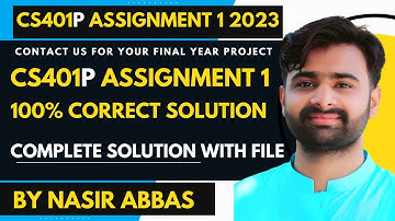 CS401p Assignment 1 2023 100% Correct Solution BY VUBWN | CS401 Practical Assignment 1 Solution