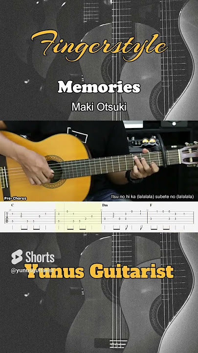 Memories (Ost. One Piece) - Maki Otsuki - Fingerstyle Guitar Tutorial   TAB  #fingerstyleguitar