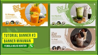 BANNER #3 - cara membuat banner minuman di coreldraw - Raden Desain 