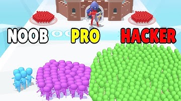 NOOB vs PRO vs HACKER in Count Masters Crowd Runner 3D