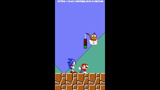 8Bit-Ani Mario Try To Beat Sonic In Race