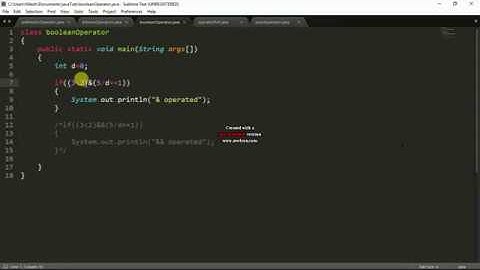 Operators - boolean and bitwise operators in java Tut-6