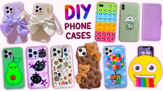 12 DIY PHONE CASE LIFE HACKS! - Handmade Phone Strap - Pop It Phone Case and more...