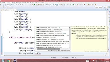 Java Swing(urdu/hindi)-28-  Registration Form-03- Displaying output in Registration Form in Java