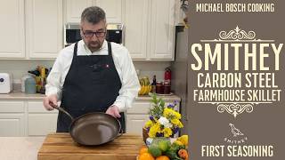 How to Season a Carbon Steel Skillet | First Seasoning of the Smithey Deep Farmhouse Skillet