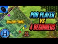 Professional player vs 4 beginners on amazon tunnel  aoe2